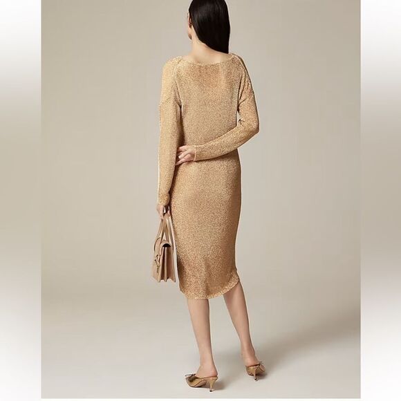 NWT J CREW Collection sheer metallic sweater-dress - Picture 4 of 8